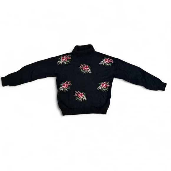 Vintage Worthington Cross Stitch Floral Sweater - Picture 2 of 4